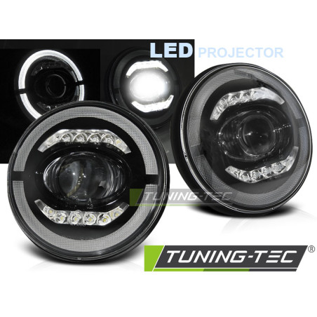 Fanali Posteriori LED Nero per Chrysler Jeep Wrangler Tj/lj/jk Eye 1996-2018 (Cod. TT-LPCH28)
