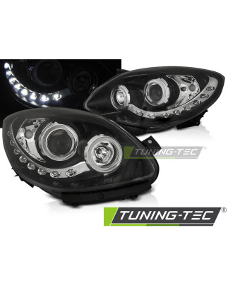 Fari Anteriori con Luci Diurne Luci Diurne Nero per Renault Twingo 2007-2011 (Cod. TT-LPRE36)