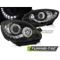 Fari Anteriori con Luci Diurne Luci Diurne Nero per Renault Twingo 2007-2011 (Cod. TT-LPRE36)