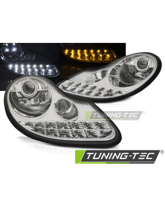 Fari Anteriori Luci Diurne Cromato per Porsche Boxster /911 996 1996-2004 (Cod. TT-LPPO01)