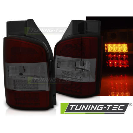 Fanali Posteriori LED Rosso Fumé per Volkswagen T5 Transporter 2010-2015 (Cod. TT-LDVWN7)