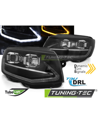 Fari Anteriori Luci Diurne DRL Nero per Volkswagen Transporter T6 2015-2019 (Cod. TT-LPVWT4)