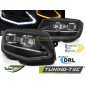 Fari Anteriori Luci Diurne DRL Nero per Volkswagen Transporter T6 2015-2019 (Cod. TT-LPVWT4)
