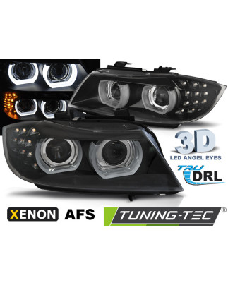 Fari Anteriori Luci Diurne DRL LED Nero per BMW E90/E91 2009-2011 (Cod. TT-LPBMN0)