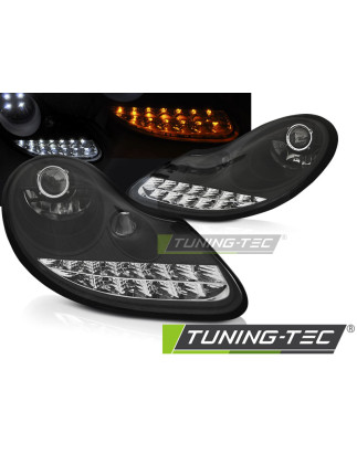 Fari Anteriori Luci Diurne Nero per Porsche Boxster /911 996 1996-2004 (Cod. TT-LPPO02)
