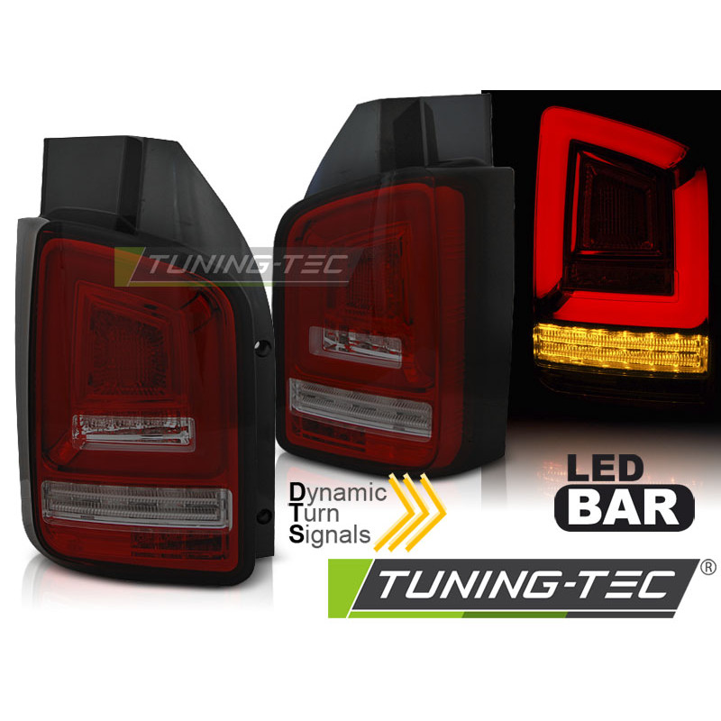 Fanali Posteriori LED Rosso Fumé per Volkswagen T6 Tr 2015-2019 (Cod. TT-LDVWK3)