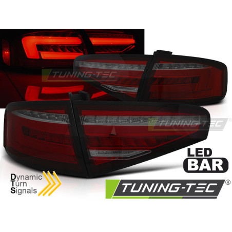 Fanali Posteriori LED Rosso Fumé per Audi A4 B8 OEM Bulb 2012-2015 (Cod. TT-LDAUH4)