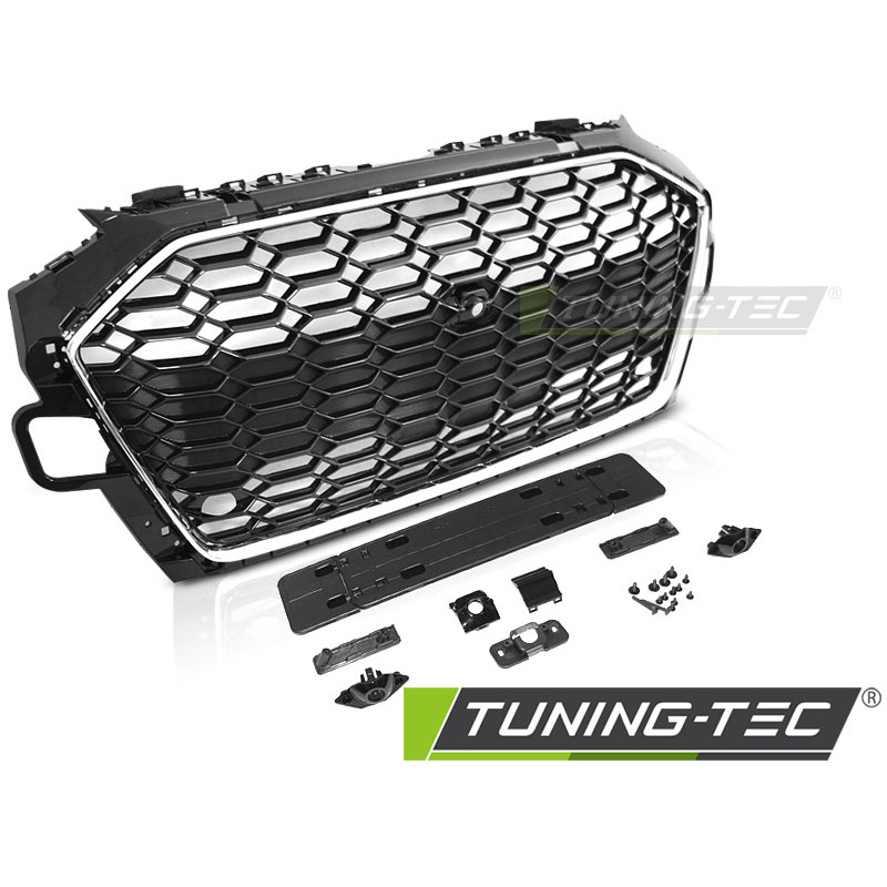 Griglia Frontale Cromato Nero per Audi A4 B9 2020-2024 (Cod. TT-GRAU79)