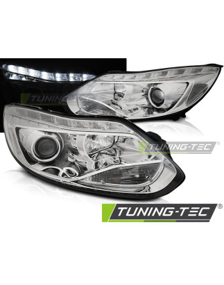 Fanali Posteriori LED Cromato per Ford Focus Mk3 2011-10/2014 (Cod. TT-LPFO91)