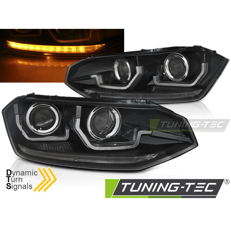 Fanali Posteriori LED Nero per Volkswagen Polo Vi 2G Seq 2017-2021 (Cod. TT-LPVWT0)