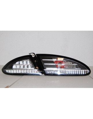 Fari Posteriori Seat Leon '05-'08 Led Black/Chrome Lampeggiante Led (Cod. E-FAS0054)