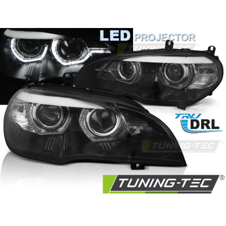Fari Anteriori Angel Eyes per BMW X5 E70 Xenon OEM 2007-2013 (Cod. TT-LPBMO0)