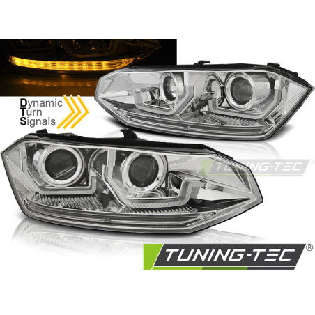 Fanali Posteriori LED Cromato per Volkswagen Polo Vi 2G Seq 2017-2021 (Cod. TT-LPVWS9)