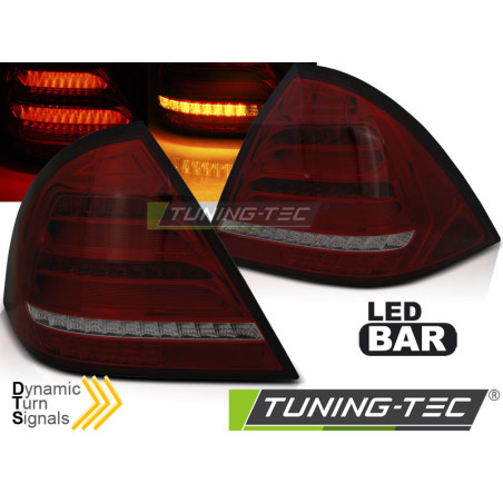 Fanali Posteriori LED Rosso Fumé per Mercedes-Benz Classe C W203 2004-2007 (Cod. TT-LDMEE5)