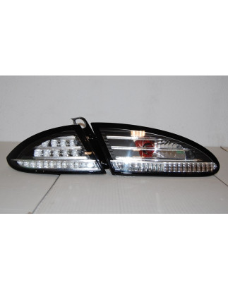 Fari Posteriori Seat Leon '05-'08 Led Black/Chrome Lampeggiante Led (Cod. E-FAS0054)
