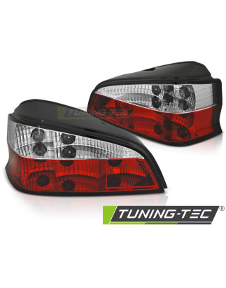 Fanali Posteriori Rosso/bianco per Peugeot 106 1996-2003 (Cod. TT-LTPE17)