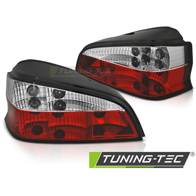 Fanali Posteriori Rosso/bianco per Peugeot 106 1996-2003 (Cod. TT-LTPE17)