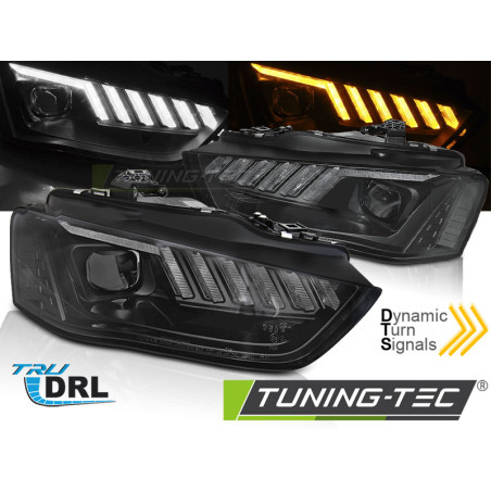 Fari Anteriori LED Nero per Audi A4 B8 2012-2015 (Cod. TT-LPAUF8)