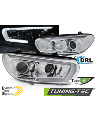 Fari Anteriori LED Cromato per Volkswagen Scirocco 2008-04/2014 (Cod. TT-LPVWU2)