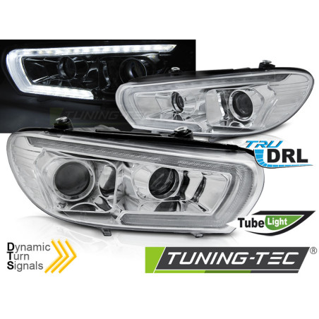 Fari Anteriori LED Cromato per Volkswagen Scirocco 2014-2017 (Cod. TT-LPVWU6)