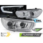 Fari Anteriori LED Cromato per Volkswagen Scirocco 2014-2017 (Cod. TT-LPVWU6)