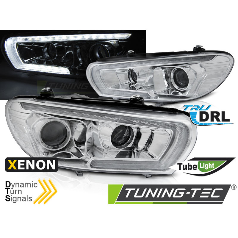 Fari Anteriori LED Cromato per Volkswagen Scirocco 2008-04/2014 (Cod. TT-LPVWU4)