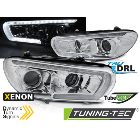 Fari Anteriori LED Cromato per Volkswagen Scirocco 2008-04/2014 (Cod. TT-LPVWU4)