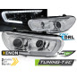Fari Anteriori LED Cromato per Volkswagen Scirocco 2008-04/2014 (Cod. TT-LPVWU4)