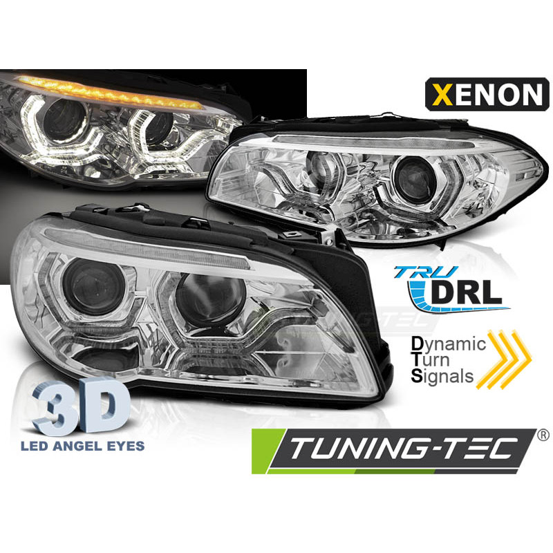 Fari Anteriori Angel Eyes per BMW F10/F11 Lci 2013-2016 (Cod. TT-LPBMO3)