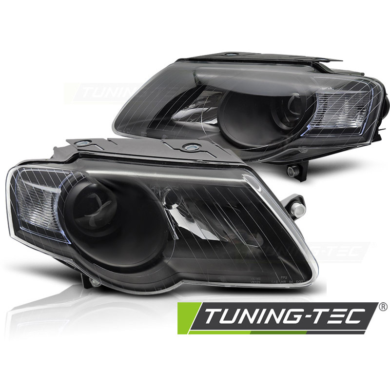 Fari Anteriori Nero per Volkswagen Passat B6 3C 03/2005-2010 (Cod. TT-LPVWW6)