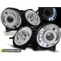Fari Anteriori con Luci Diurne Luci Diurne Cromato per Mercedes-Benz W211 Classe E 03/2002-04/2006 (