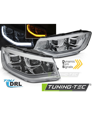 Fari Anteriori Luci Diurne DRL Cromato per Volkswagen Caddy Dal 2020 (Cod. TT-LPVWV0)