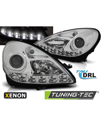Fari Anteriori Luci Diurne DRL Cromato per Mercedes-Benz R171 Slk 2004-2011 (Cod. TT-LPMEE4)