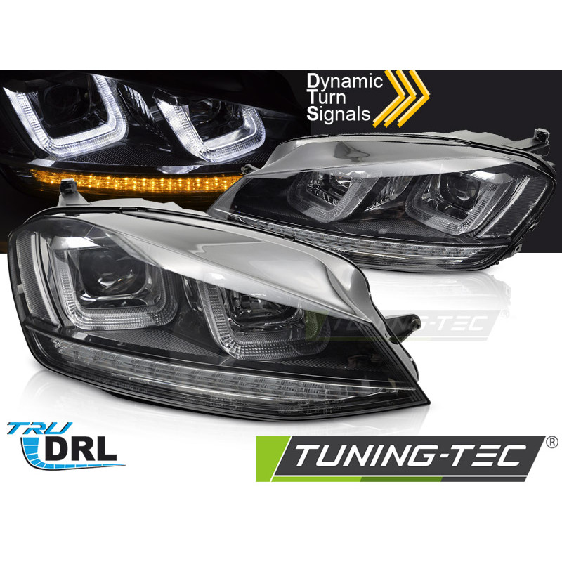 Fari Anteriori Nero per Volkswagen Golf 7 2013-2017 (Cod. TT-LPVWV7)