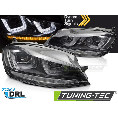 Fari Anteriori Nero per Volkswagen Golf 7 2013-2017 (Cod. TT-LPVWV7)