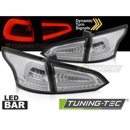 Fanali Posteriori LED Cromato per Ford Focus Mk 3 Sw 2011-2018 (Cod. TT-LDFO79)