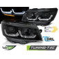 Fari Anteriori Luci Diurne DRL Nero per Volkswagen Transporter T6.1 Dal 2020 (Cod. TT-LPVWU9)