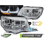 Fari Anteriori Luci Diurne DRL Cromato per Volkswagen Transporter T6.1 Dal 2020 (Cod. TT-LPVWU8)