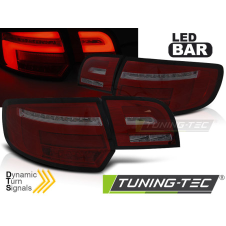Fanali Posteriori LED Rosso Fumé per Audi A3 8P 5D 2008-2012 (Cod. TT-LDAUI4)