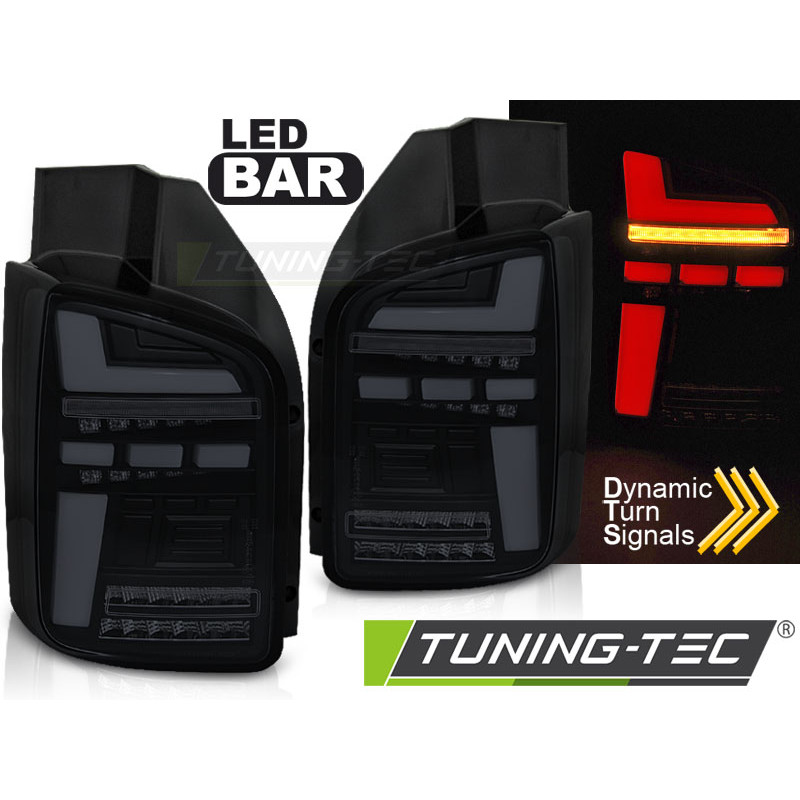 Fanali Posteriori LED Nero per Volkswagen T5 2010-2015 (Cod. TT-LDVWO6)