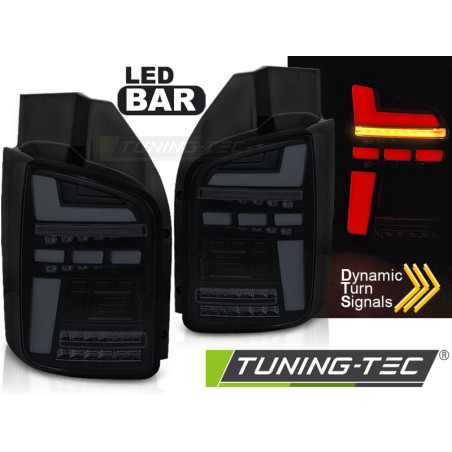 Fanali Posteriori LED Nero per Volkswagen T5 2010-2015 (Cod. TT-LDVWO6)