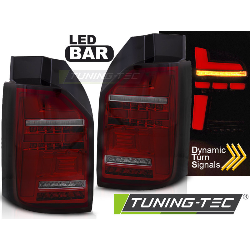 Fanali Posteriori LED Rosso Fumé per Volkswagen T6 T6.1 OEM 2015-2024 (Cod. TT-LDVWR7)