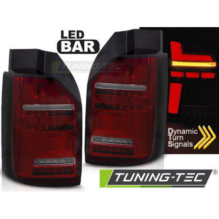 Fanali Posteriori LED Rosso Fumé per Volkswagen T6 T6.1 OEM 2015-2024 (Cod. TT-LDVWR7)