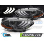 Fari Anteriori Luci Diurne DRL LED Nero per Ford Mustang 2018-2021 (Cod. TT-LPFO95)