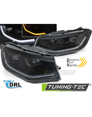 Fari Anteriori Luci Diurne DRL Nero per Volkswagen Caddy Dal 2020 (Cod. TT-LPVWV1)