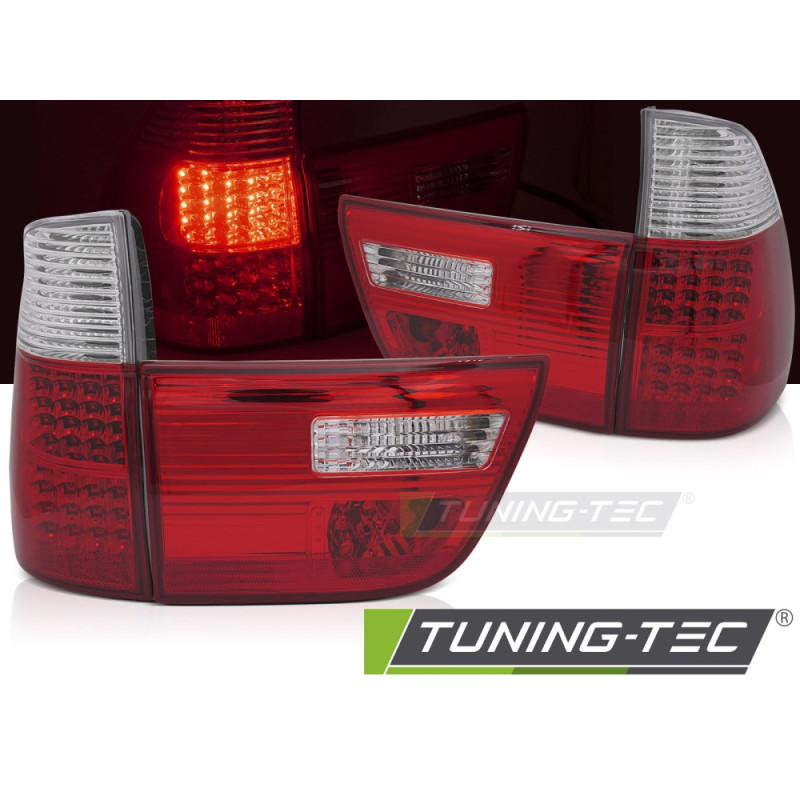 Fanali Posteriori LED Rosso/bianco per BMW X5 E53 09/1999-10/2003 (Cod. TT-LDBMM8)