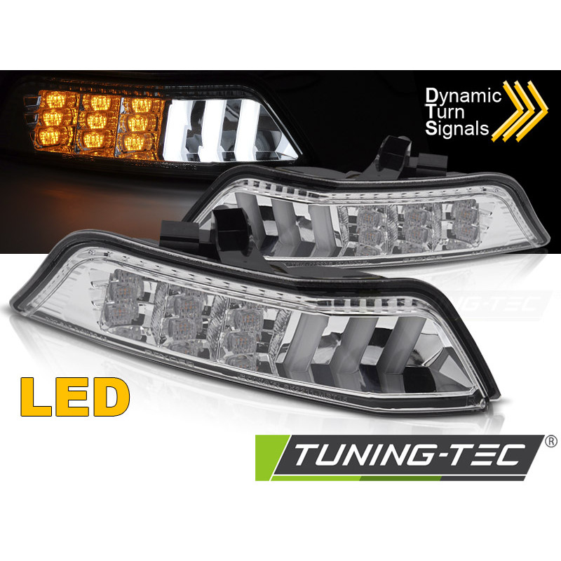 Indicatori Anteriori LED Cromato per Ford Mustang 2015-2017 (Cod. TT-KPFO04)