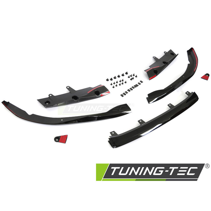 Spoiler Anteriore Nero Lucido Nero per BMW G22 G23 Dal 2020 (Cod. TT-SPBM53)