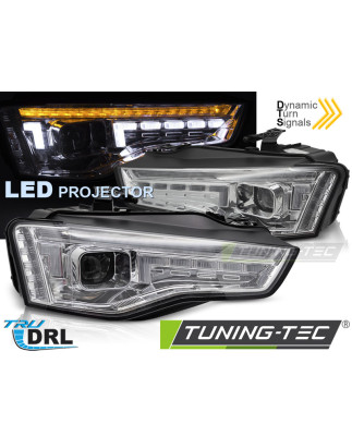 Fari Anteriori LED Cromato per Audi A5 2011-2016 (Cod. TT-LPAUG3)
