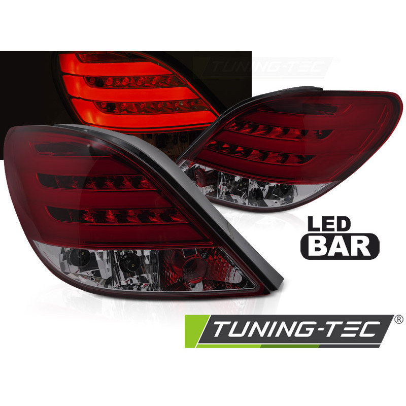 Fanali Posteriori LED Rosso Fumé per Peugeot 207 3D/5D 2006-2009 (Cod. TT-LDPE26)